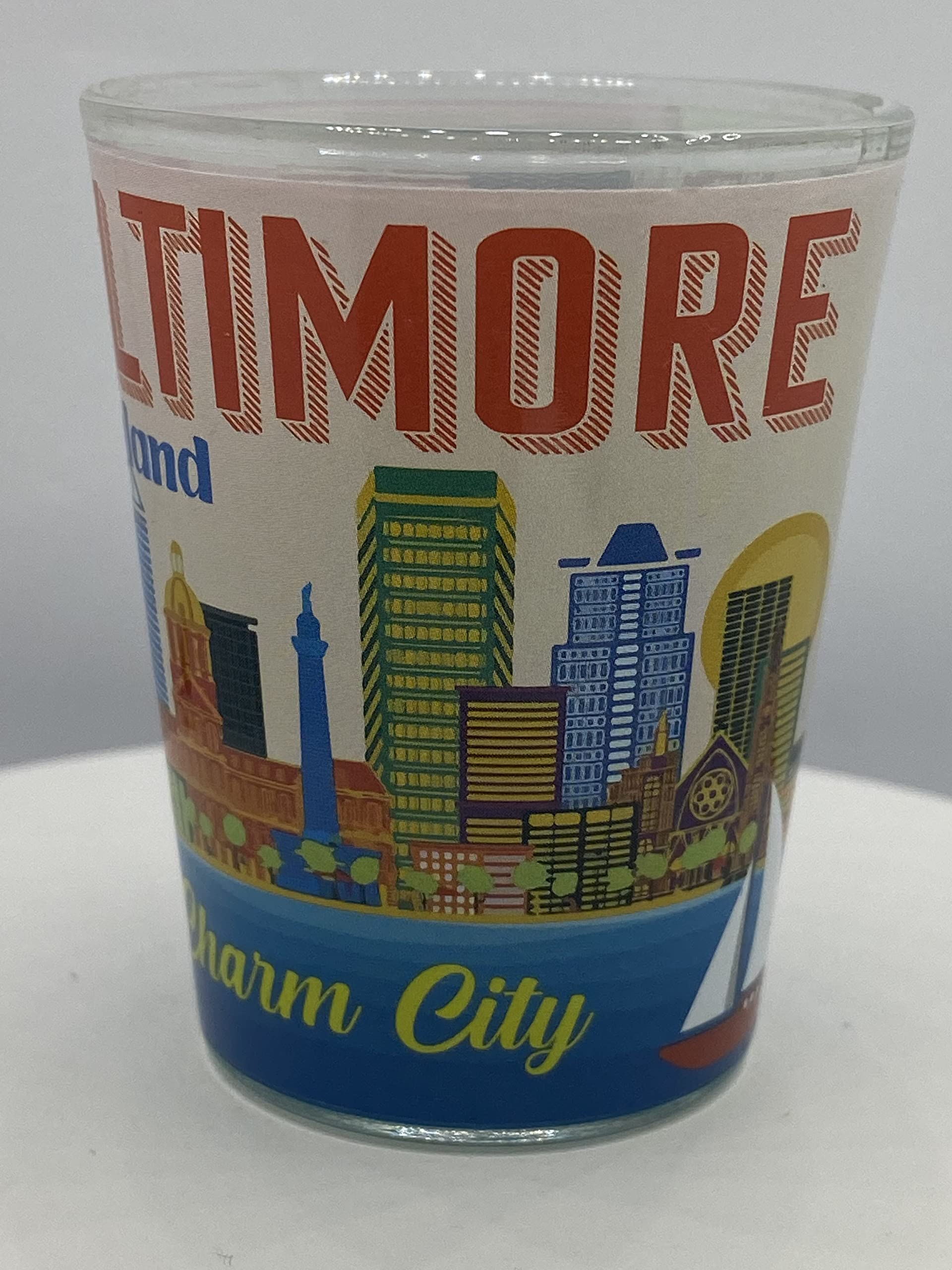 BALTIMORE Maryland SHOT GLASS 2 OZ.