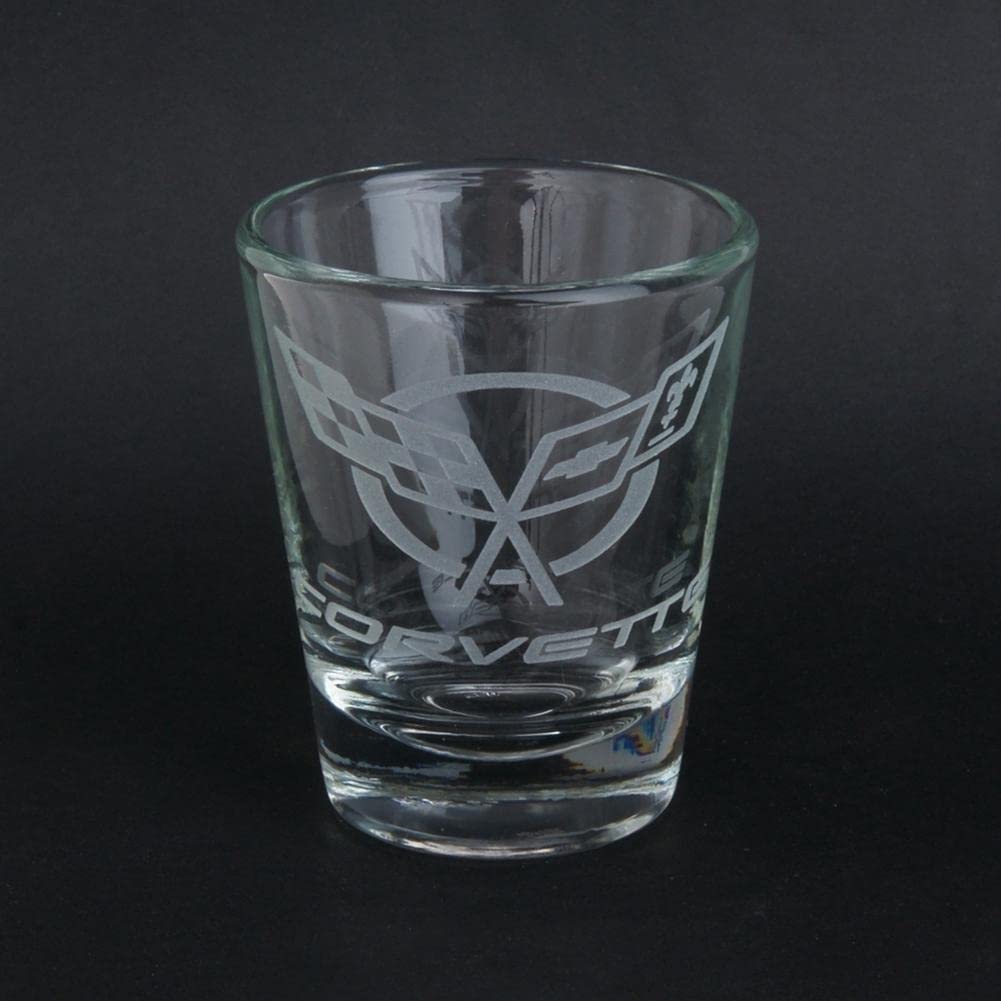 Corvette Shot Glass with C5 Corvette Logo : 1997-2004 C5 & Z06