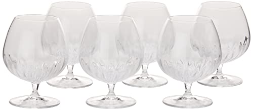 Luigi Bormioli Mixology 5" Brandy Snifter/Cognac Stem, 15.75 oz, Set of 6, 6 Count (Pack of 1), Clear