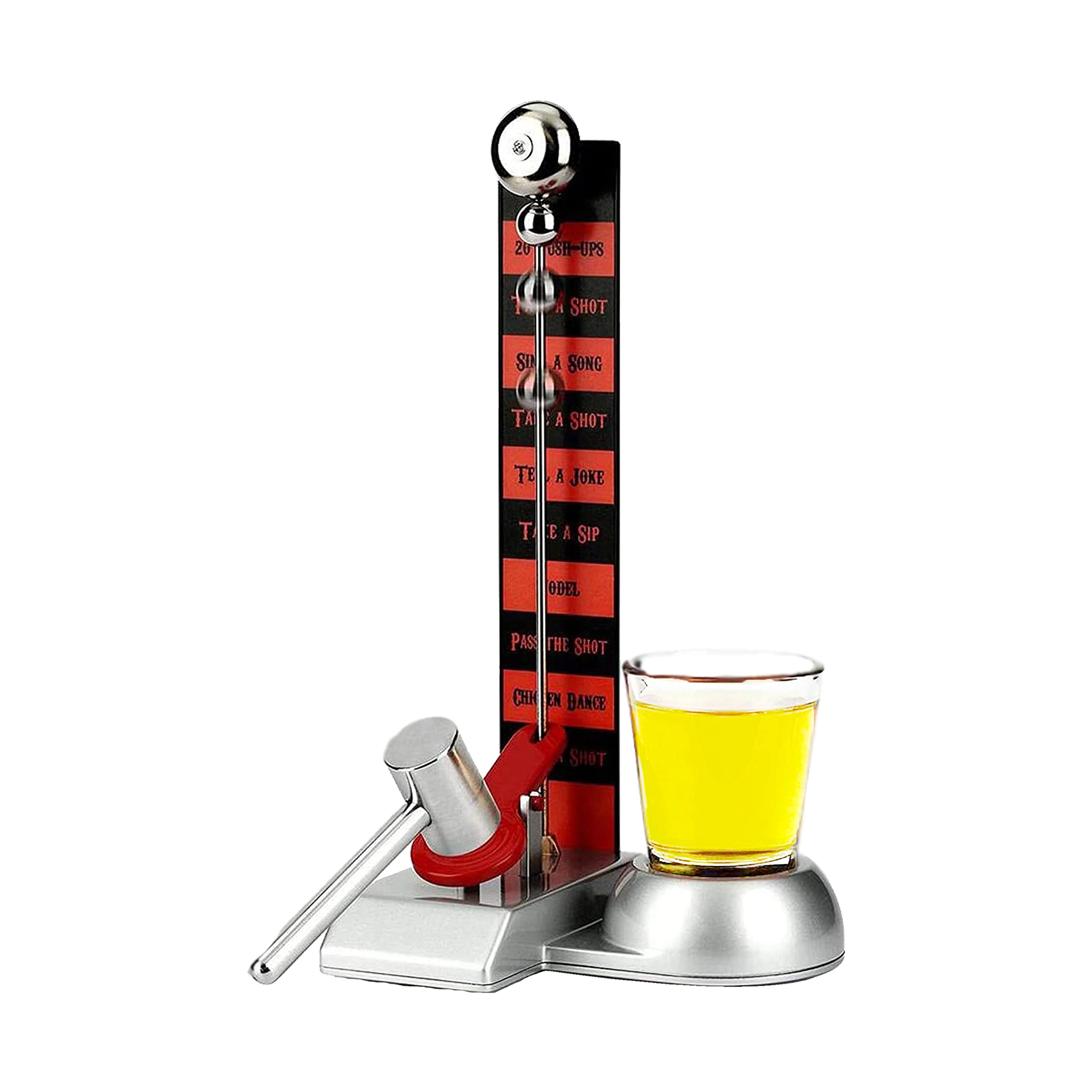 Primo Lines Hammer Shot Games for Adults - 1 Shot Glass and Hammer Shot Tower Bell, Gamble Guilt Free Party Game, Extraordinary Party Games for Adult, Perfect for Any Gatherings