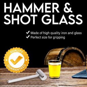 Primo Lines Hammer Shot Games for Adults - 1 Shot Glass and Hammer Shot Tower Bell, Gamble Guilt Free Party Game, Extraordinary Party Games for Adult, Perfect for Any Gatherings