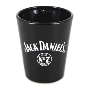 jack daniel's 8535jd black label glass shot glass