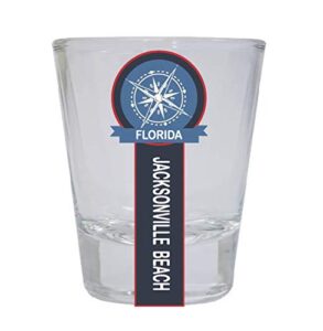 jacksonville beach florida nautical souvenir round shot glass