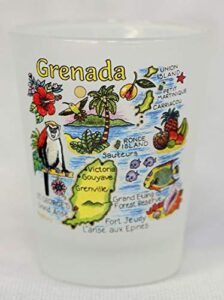 grenada map shot glass