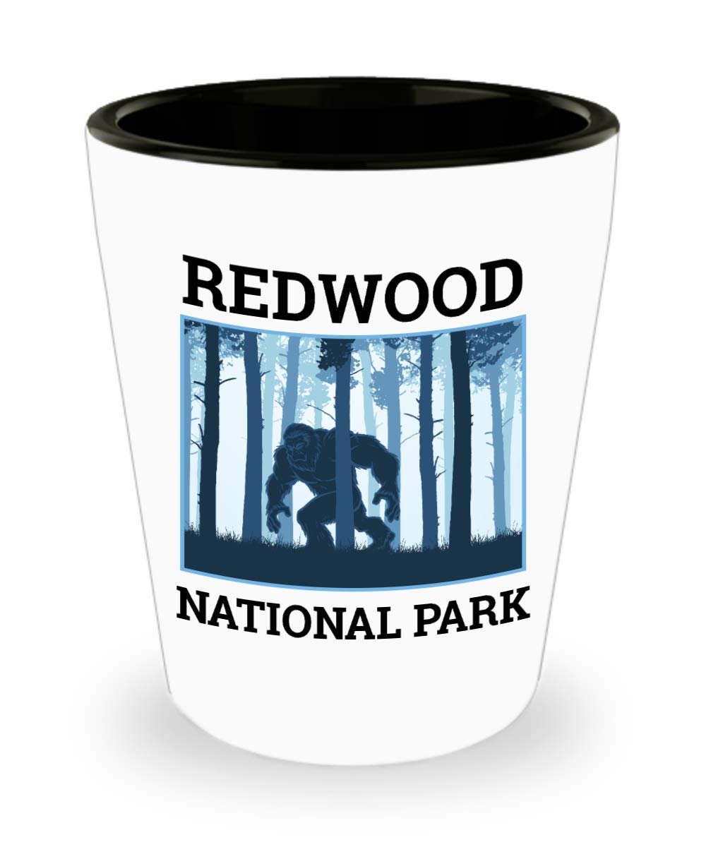 Redwood National Park Shot Glass Sasquatch Bigfoot Camping Gift Idea