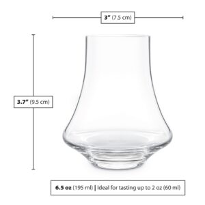 Final Touch Revolve Spinning & Rotating Spirits Tasting Glass for Whiskey, Gin, Rum, Tequila & Other Spirits (LFG4141)