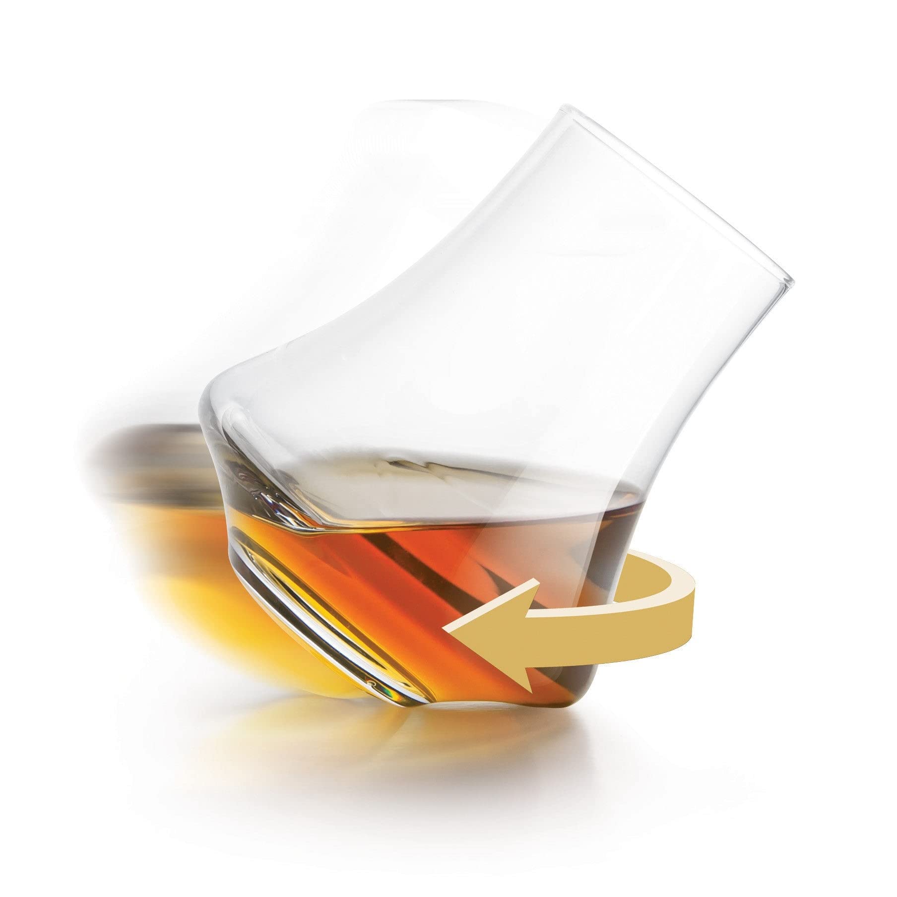 Final Touch Revolve Spinning & Rotating Spirits Tasting Glass for Whiskey, Gin, Rum, Tequila & Other Spirits (LFG4141)