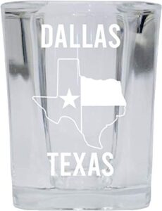 r and r imports dallas texas souvenir laser etched 2 ounce square shot glass texas state flag design