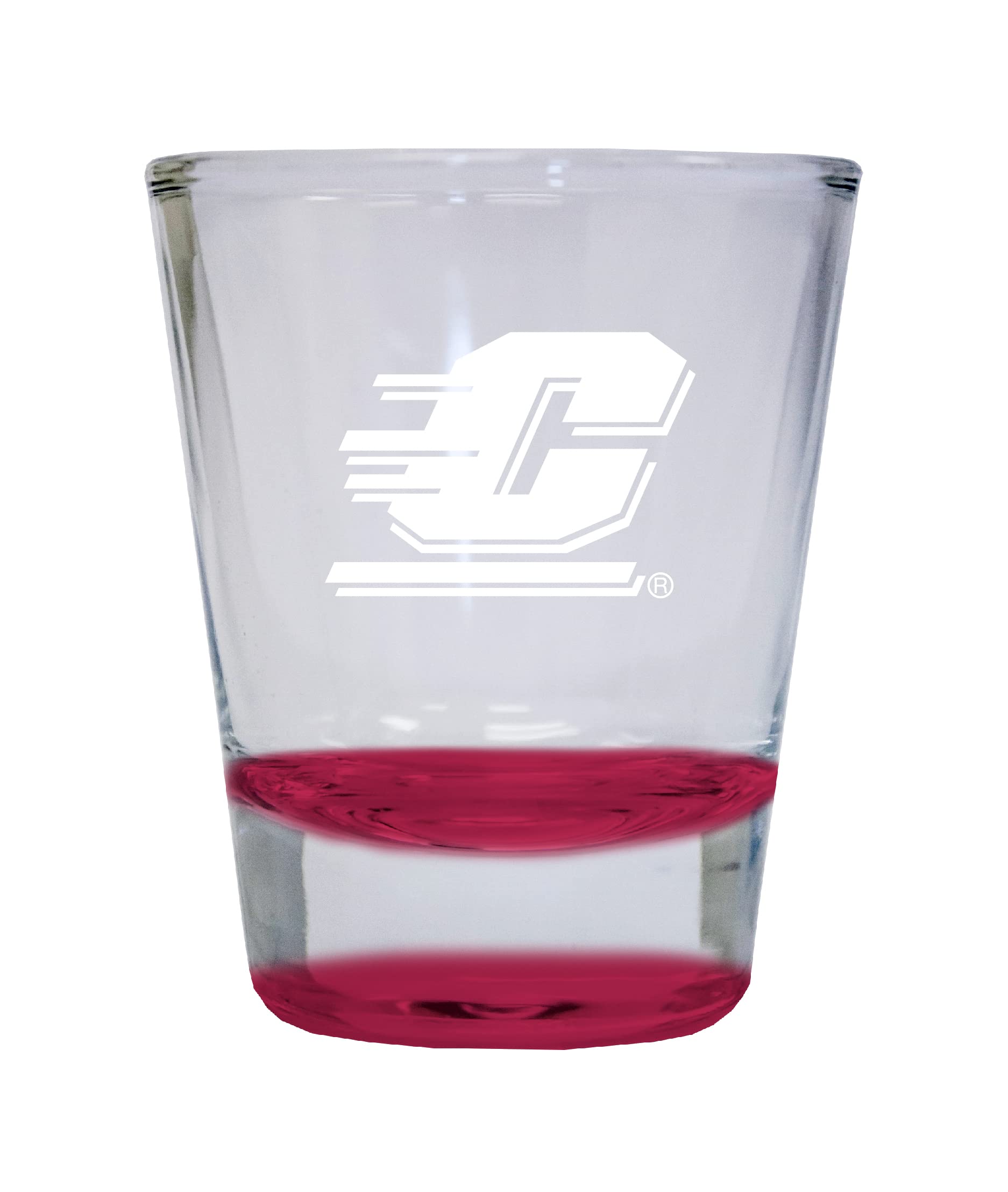 Central Michigan University Etched Round Colored Shot Glass 2 oz Red Officially Licensed Collegiate Product