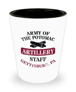 civil war army of the potomac battle of gettysburg shot glass