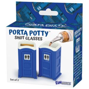 Funwares The Ultimate Gag Gift Bundle - Porta Potty Shot Glass and Poop Timer