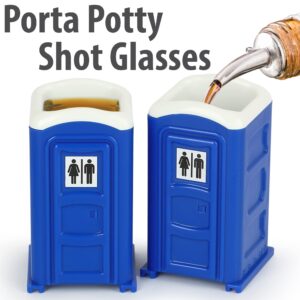 Funwares The Ultimate Gag Gift Bundle - Porta Potty Shot Glass and Poop Timer