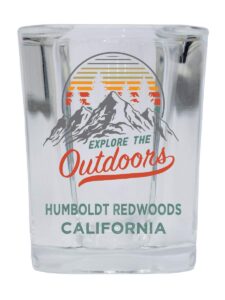 r and r imports humboldt redwoods california explore the outdoors souvenir 2 ounce square base liquor shot glass