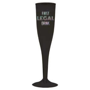 finally 21 hot stamp champagne glasses - 5.5 oz | pack of 16