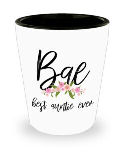 spreadpassion bae best auntie ever shot glasses - great birthday gifts idea for aunt