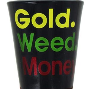 Gold Weed Money Shot Glass