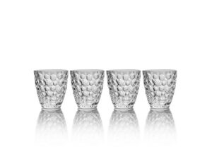 mikasa eau de vie double old fashioned glass, 9-ounce, set 4