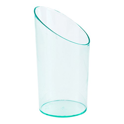 Restaurantware 3 Ounce Shot Glasses 100 Round Incline Cups - With Seagreen Finish Disposable Plastic Shot Glasses For Serving Samples At Wedding Banquets And Catered Events