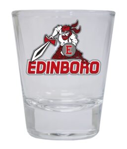 r and r imports edinboro university round shot glass officially licensed collegiate product