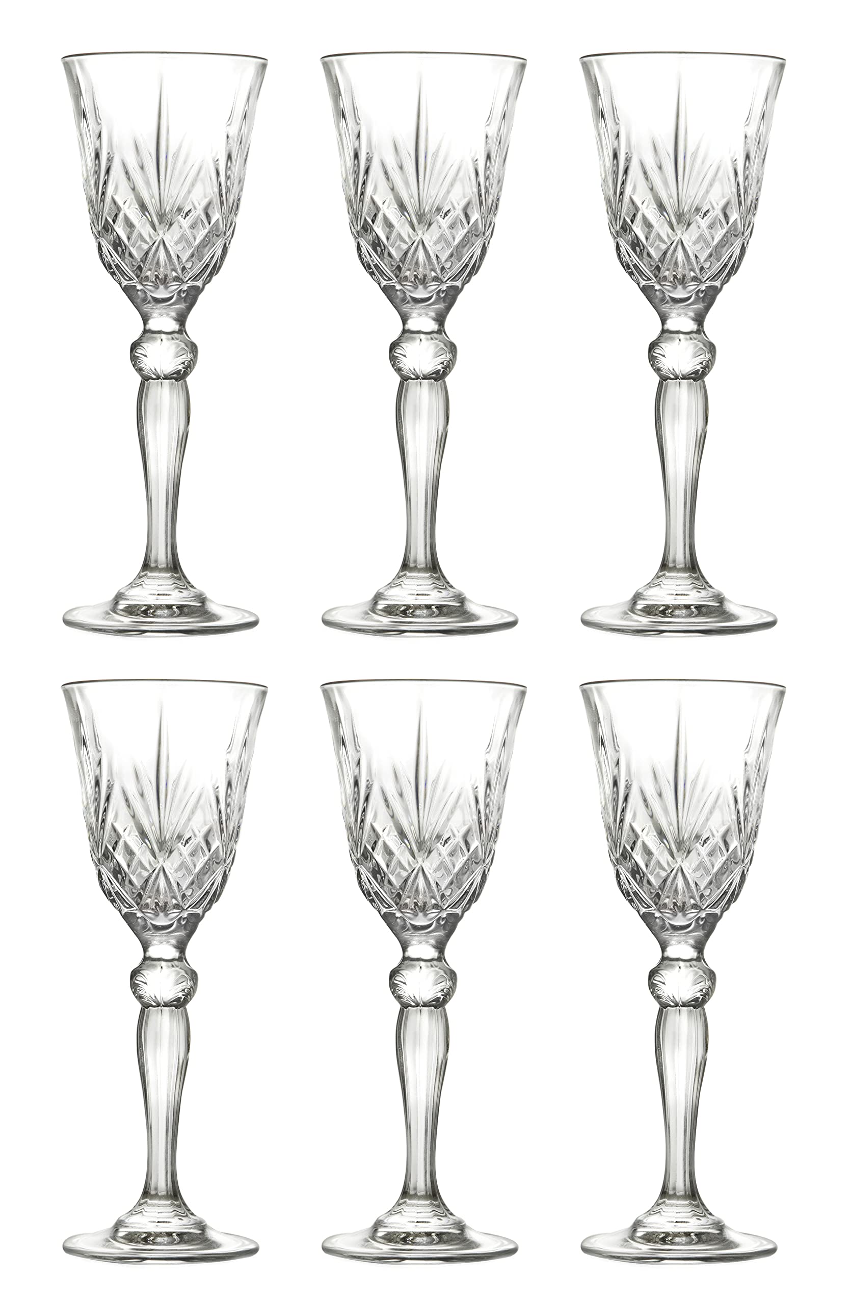Barski Liquor Glass - Stemmed Glasses - Set of 6 Glasses - Crystal Glass - Designed - Use it for - Sherry - Shot - Vodka - Liquor - Cordial - Each Glass is 1.75 oz Made in Europe