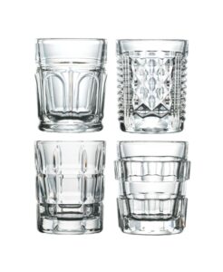 la rochere set of 4, 2 oz barware, shot glasses, drinkware set, 4 count (pack of 1), clear