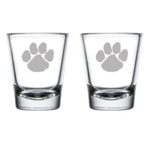 mip set of 2 shot glasses 1.75oz shot glass paw print