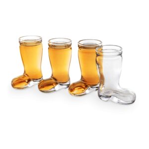 final touch set of 4 das boot 1.5-oz. shot glasses