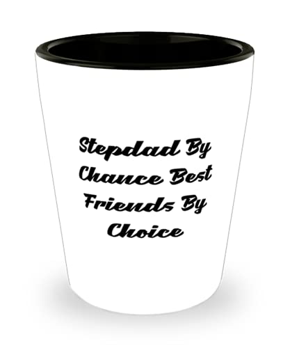 Stepdad By Chance Best Friends By Choice Shot Glass, Stepdad Ceramic Cup, Useful For Stepdad