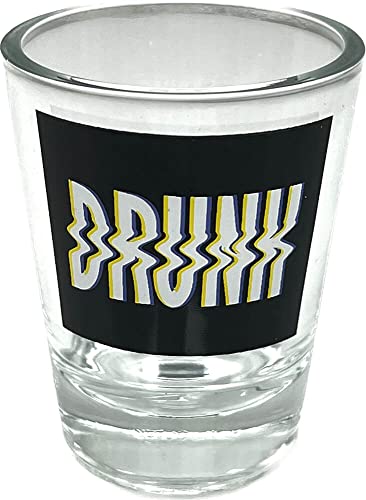 Black Ball Corp. Drunk - 2oz Novelty Shot Glass - 2 Piece Set