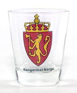 norway coat of arms shot glass