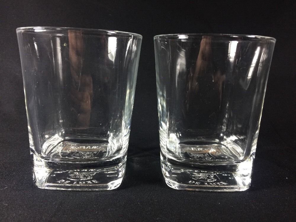 Set of 2 Buchanans De Luxe Scotch Whiskey Lowball Rocks Tumbler Glasses