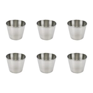 wealrit 6 pcs 45ml stainless steel shot glass,unbreakable shot glasses,stainless steel shot cups for liquor,1.6oz
