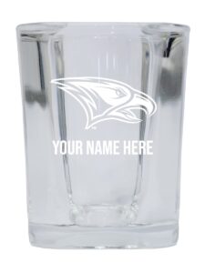 personalized customizable north carolina central eagles etched square shot glass 2 oz with custom name (1) officially licensed collegiate product