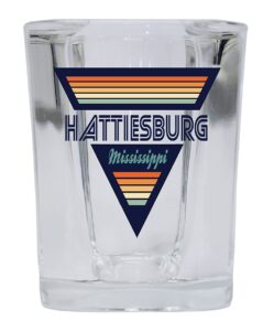 r and r imports hattiesburg mississippi 2 ounce square base liquor shot glass retro design
