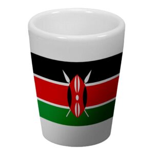 express it best shot glass - flag of kenya (kenyan)