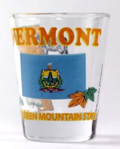 vermont the green mountain state all-american collection shot glass