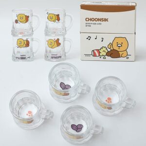 Kakao Soju Shot Glasses Set of 4 in Gift Box - Choonsik Glass