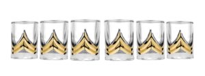 triumph 2-ounce shot glasses, shot glass set for tequila and vodka, collectible gift for anniversaries and birthdays, set of 6