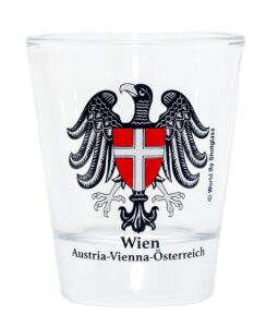 vienna (wien) austria coat of arms shot glass