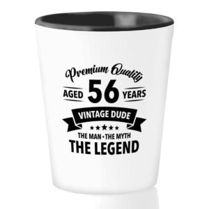 bubble hugs 56 birthday shot glass 1.5oz - aged 56 years vintage dude - turning 56 56th birthday born in 1967 dirty fifty gifts work bestie