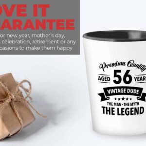 Bubble Hugs 56 Birthday Shot Glass 1.5oz - aged 56 years vintage dude - Turning 56 56th Birthday Born in 1967 Dirty Fifty Gifts Work Bestie