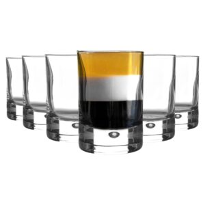 bormioli rocco barglass set of 6 heavy base shot glasses - 1.7 oz. - made in italy.