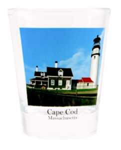 cape cod massachusetts lighthouse collectible photo shot glass