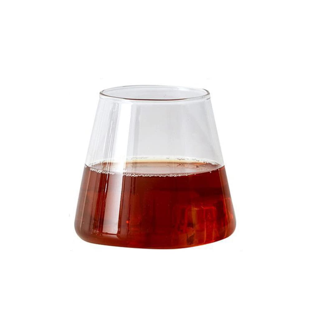 Renococo 3 Pcs Clear Glass Cups,9 Oz Conical Beer Glasses,Drinking Glasses,Drinking Tumblers,Cocktail Glass,Glass Bar Tumblers,Whiskey Glass,Milk Cup,Tea Cup,Wine Glass,Water Glasses,Juice Glasses