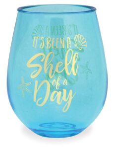 cape shore wine shot glasses tumbler - it's been a shell of a day christmas birthday gifts for office coworker and best friend