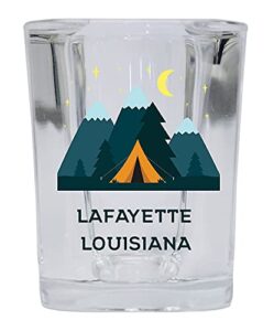 r and r imports lafayette louisiana 2 ounce square base liquor shot glass tent design