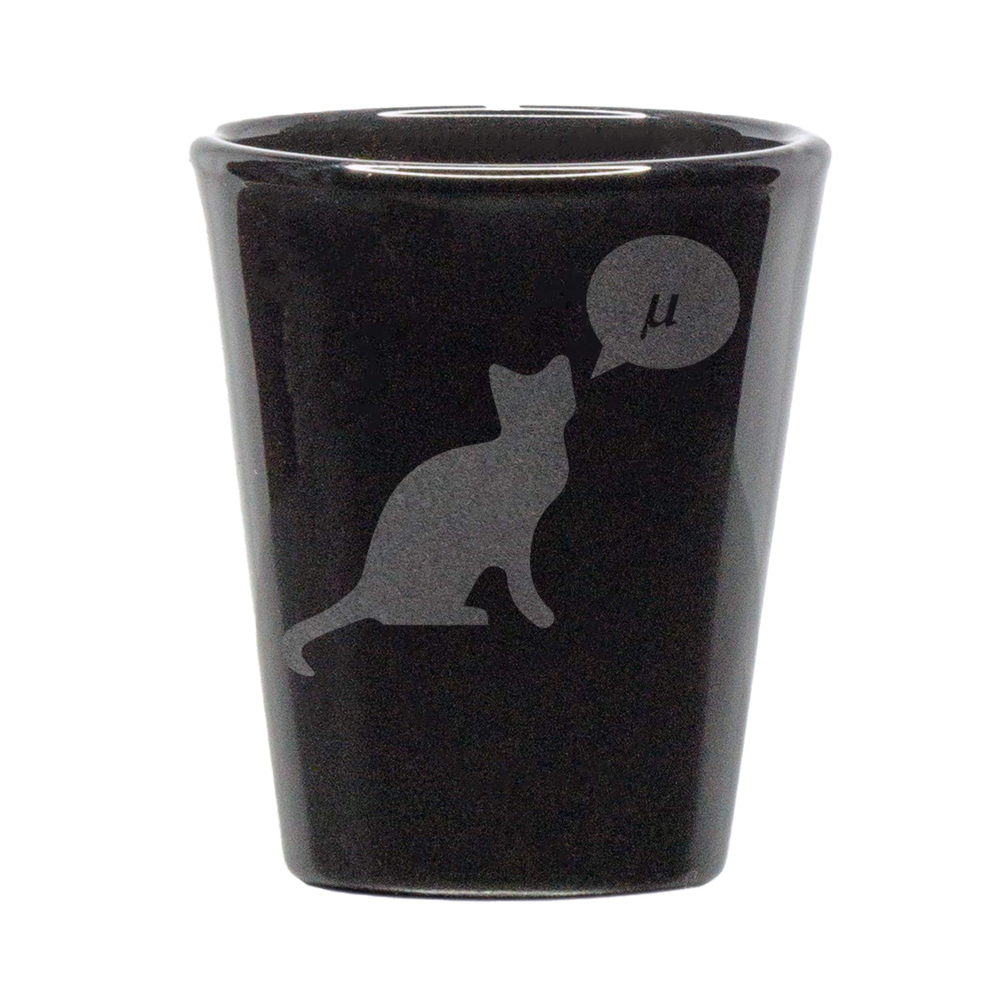 Mu cat shot glass (Black)