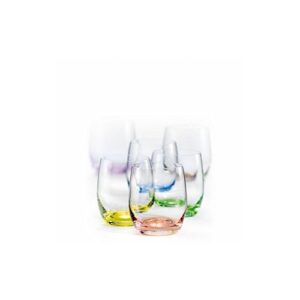 crystalex 25180-50, 1.7-oz rainbow crystal cut shot glasses 6-piece drinkware set, bohemian crystal vodka shooters
