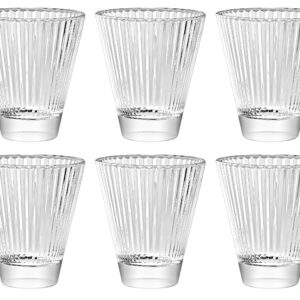 Barski - European Glass - Double Old Fashioned Tumbler Glasses - Uniquely Designed - Set of 6-10.5 oz. - Made in Europe