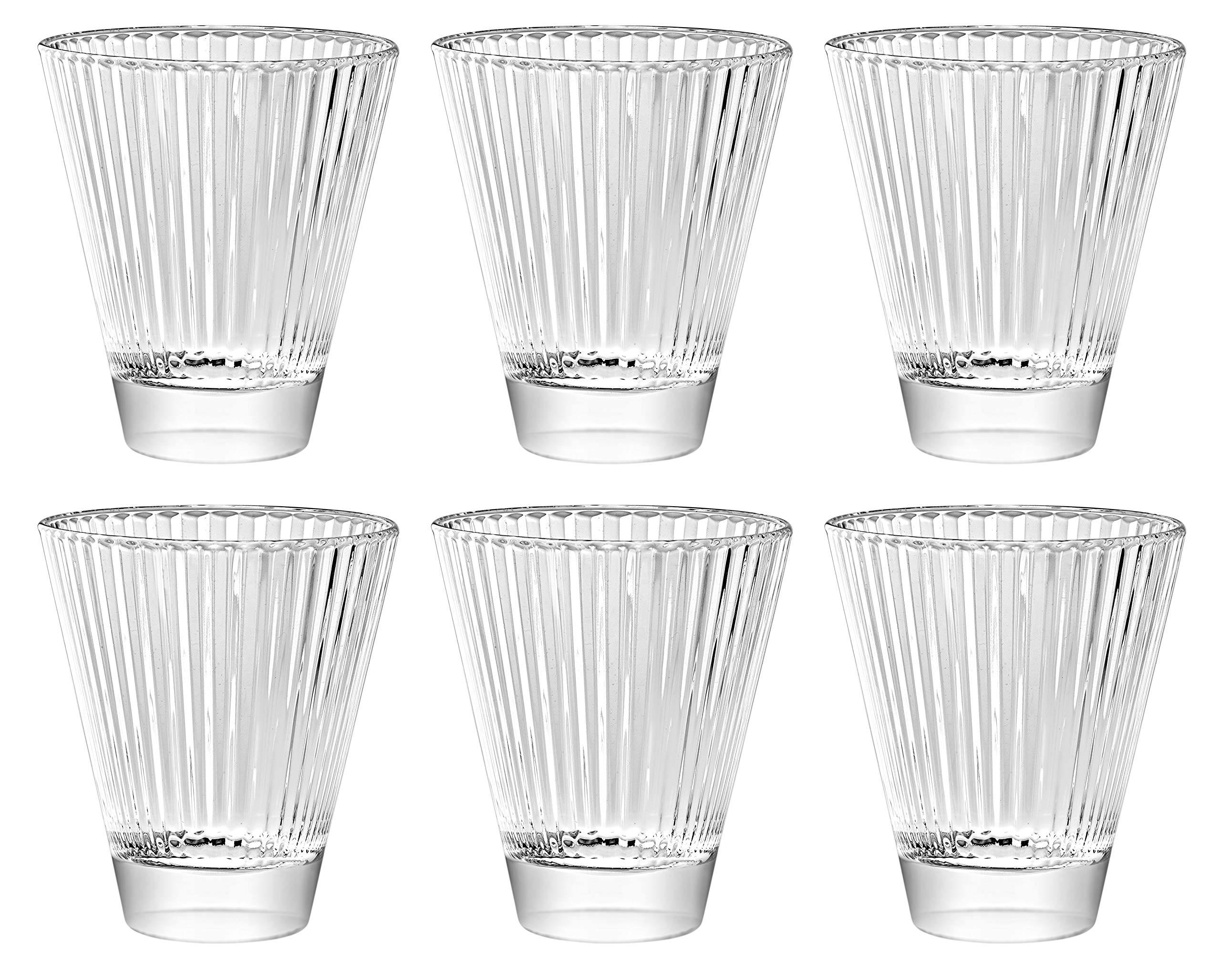 Barski - European Glass - Double Old Fashioned Tumbler Glasses - Uniquely Designed - Set of 6-10.5 oz. - Made in Europe